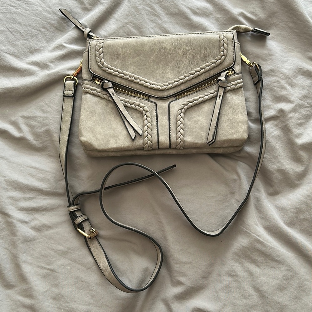 Western grey crossbody bag